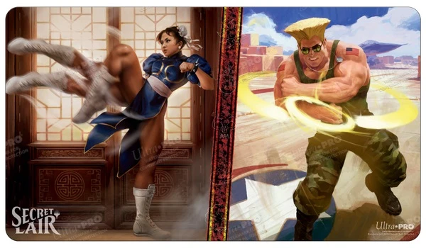 Ultra Pro Secret Lair Playmat - Chun-Li, Countless Kicks & Guile, Sonic Soldier 3 Ultra Pro Secret Lair Playmat - Chun-Li, Countless Kicks & Guile, Sonic Soldier