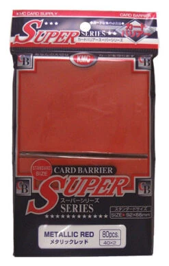 KMC Super Sleeves - Metallic Red - 80ct