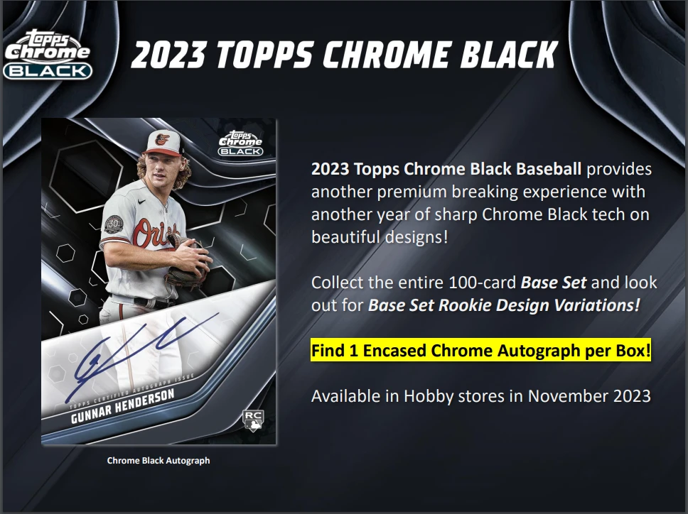 2023 Topps Chrome BLACK MLB Baseball Hobby 12-Box CASE 5 2023 Topps Chrome BLACK MLB Baseball Hobby 12-Box CASE - Image 3