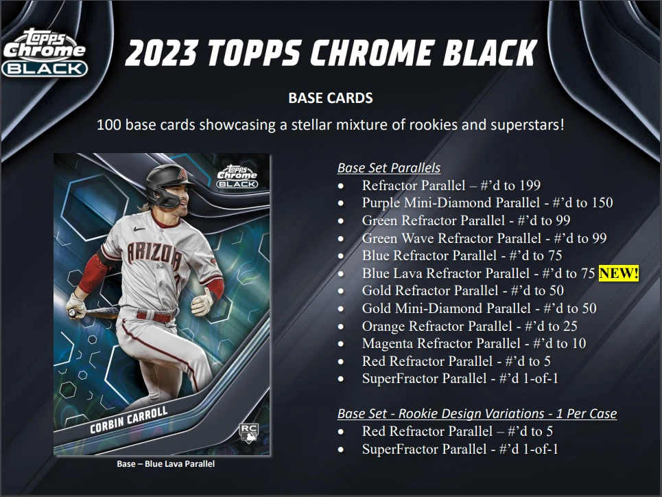 2023 Topps Chrome BLACK MLB Baseball Hobby 12-Box CASE 4 2023 Topps Chrome BLACK MLB Baseball Hobby 12-Box CASE - Image 2