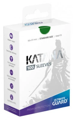 Ultimate Guard Standard Size Katana Sleeves - Green - 100ct