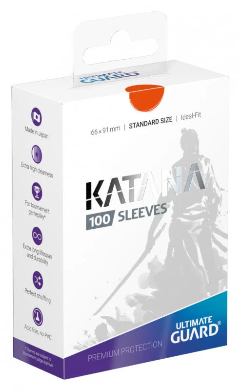Ultimate Guard Standard Size Katana Sleeves - Orange - 100ct 3 Ultimate Guard Standard Size Katana Sleeves - Orange - 100ct