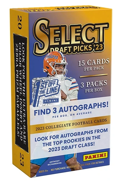 2023 Panini Select Draft Picks Football Hobby Box FOTL (First Off The Line)